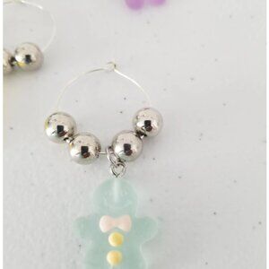 5Pcs Gingerbread Man Wine Markers Barware Glass Charms Drink Trackers